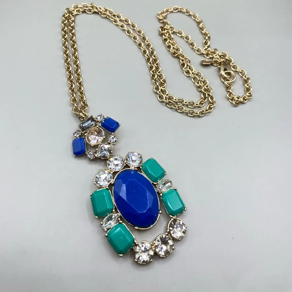 J. Crew Blue Cluster Pendant necklace